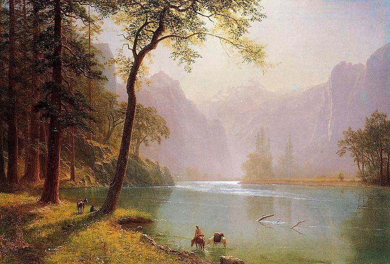 Albert Bierstadt The Kern River Valley, a montane canyon in the Sierra Nevada, California Norge oil painting art